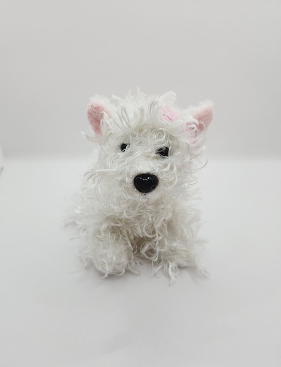 Vintage GANZ Webkinz Lil Kinz White Terrier Dog No Code rare Etsy UK