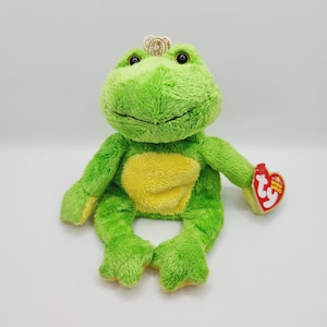 Vintage TY Beanie Baby &#39;Charm&#39; the Frog (8 inches)