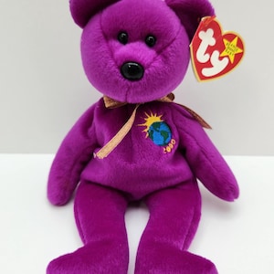 Ty Beanie Baby 'Millennium' the 2000 Bear (8.5 inch) *Rare with Errors*