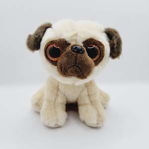 Vintage Ty Beanie Baby &#39;Rufus&#39; the Pug Dog (6 inch)