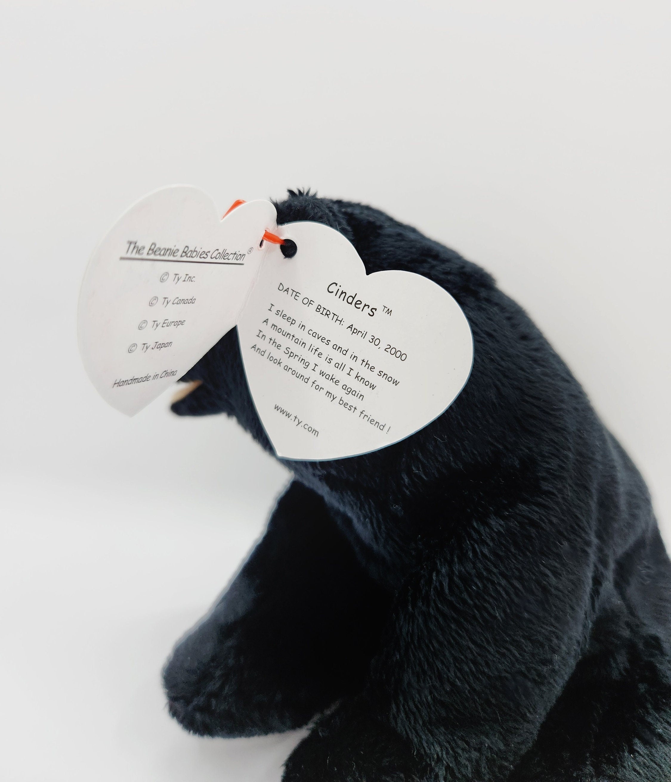 Vintage Ty Beanie Baby 'cinders' the Black Bear (6 Inch) - Etsy