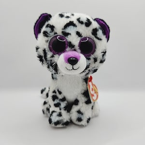 Vintage Ty Beanie Boo &#39;Violet&#39; the White Leopard (6 inch) - Claire&#39;s Exclusive