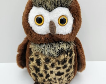 GANZ ~ Brown Harvest Owl Plush (9.5 inch)  *Rare*