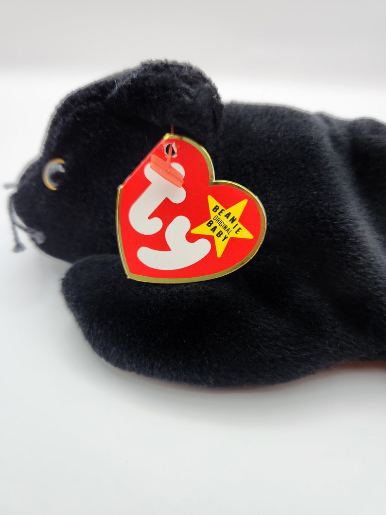 Ty Beanie Baby 'velvet' the Black Panther 8 Inch Etsy