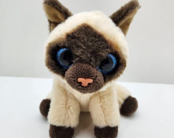 Ty Beanie Baby "Jaden" the Siamese Cat (7 inch) *Rare* - No Hang Tag