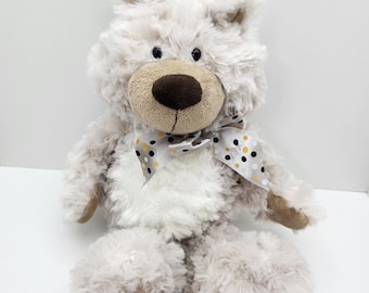 GANZ Bear ~ "Haggar" the Gray and White Bear Plush (17 inch)