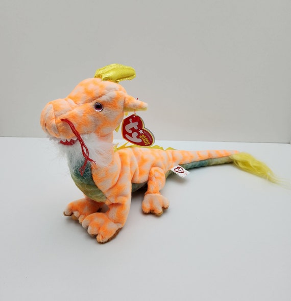 Vintage Ty Beanie Baby 'loong' the Orange Dragon - Asia