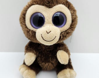 Ty Beanie Boo "Coconut" the Monkey (6 inch) Purple hang tag *Rare*
