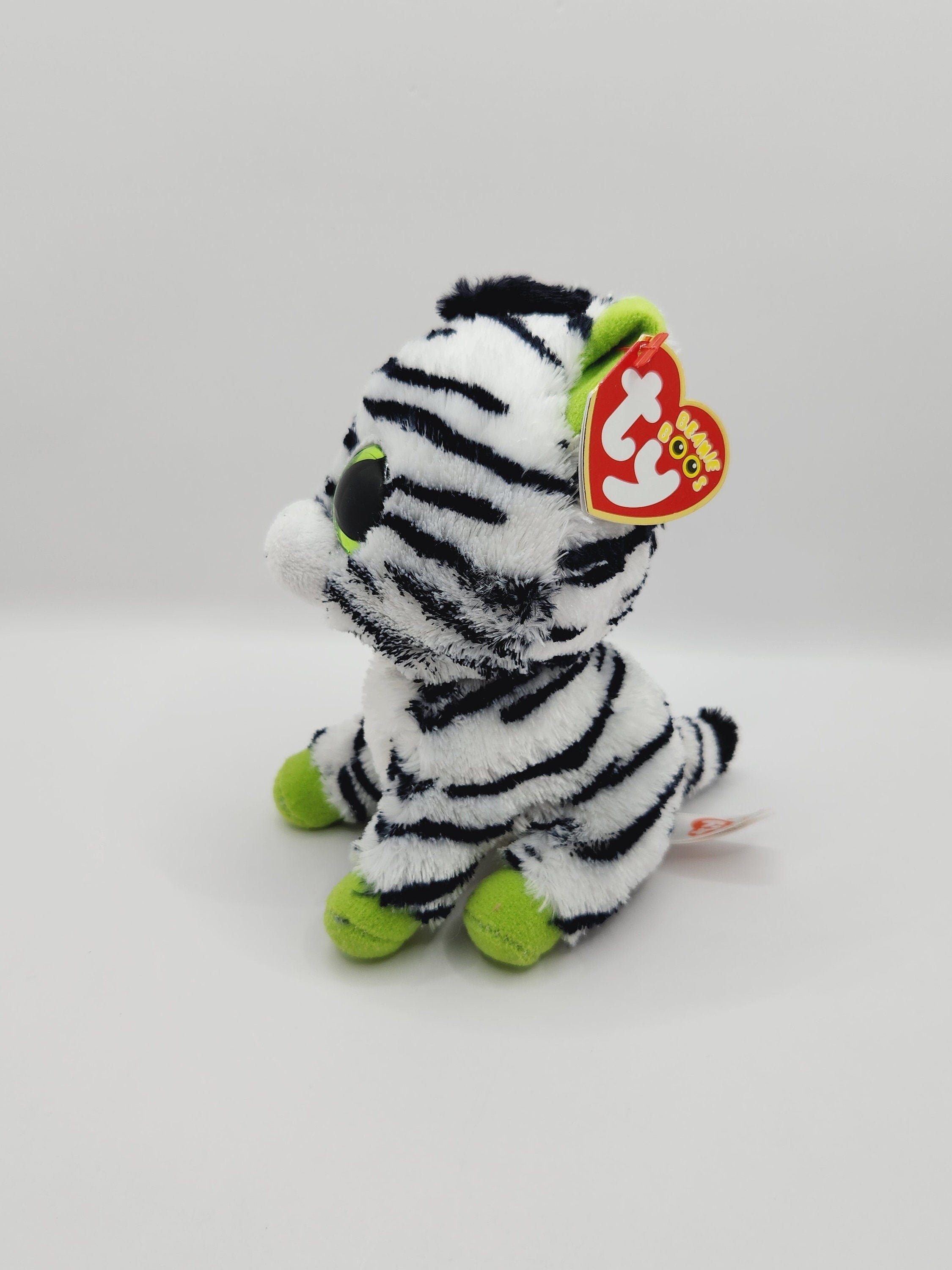 Vintage Ty Beanie Boo 'zig-zag' the Zebra (6 Inch) - Glitter