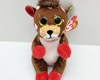 Ty Beanie Bellies "Juno" the Reindeer - *Key Clip* (4 inch)