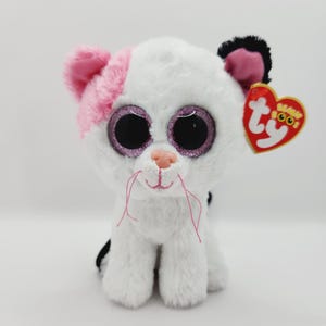 Vintage Ty Beanie Boo &#39;Muffin&#39; the Cat (6 inch) - Glitter Eye Version
