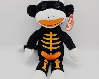 Ty Beanie Baby  'Tricks' the Sock Monkey (8.5 inch) *Rare*