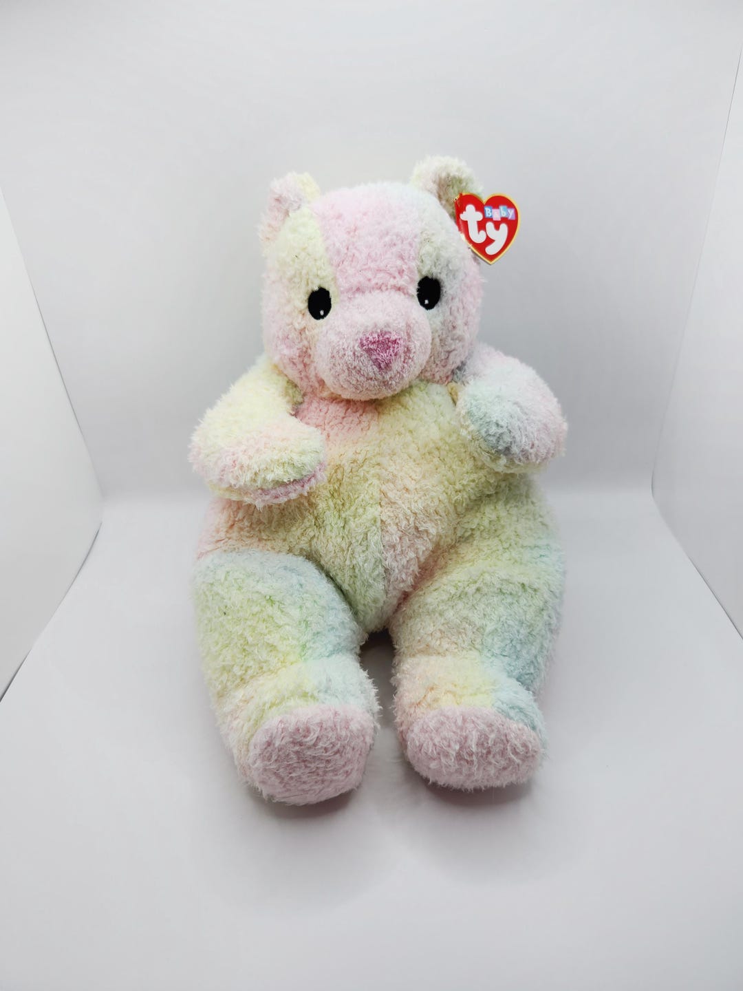 Vintage Ty Baby Pillow Pals “bearbaby” the Tie-dye Bear With Rattle ...