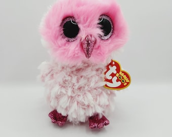 Vintage Ty Beanie Boo 'twiggy' the Pink Owl (6 Inch)
