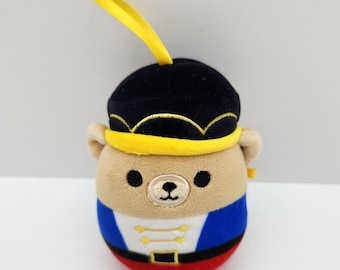 Squishmallow "Braven" the Nutcracker Bear Christmas Ornament Plush (4 inch)