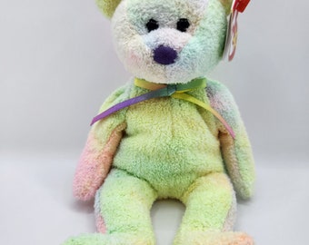 Vintage Ty Beanie Baby &#39;Groovy&#39; the Tie Dye Bear (8.5 inch)
