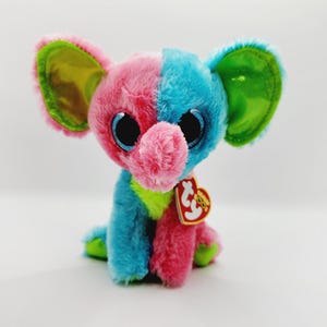 vintage Ty Beanie Boo « Elfie » l'éléphant (6 pouces) - Exclusivité Justice