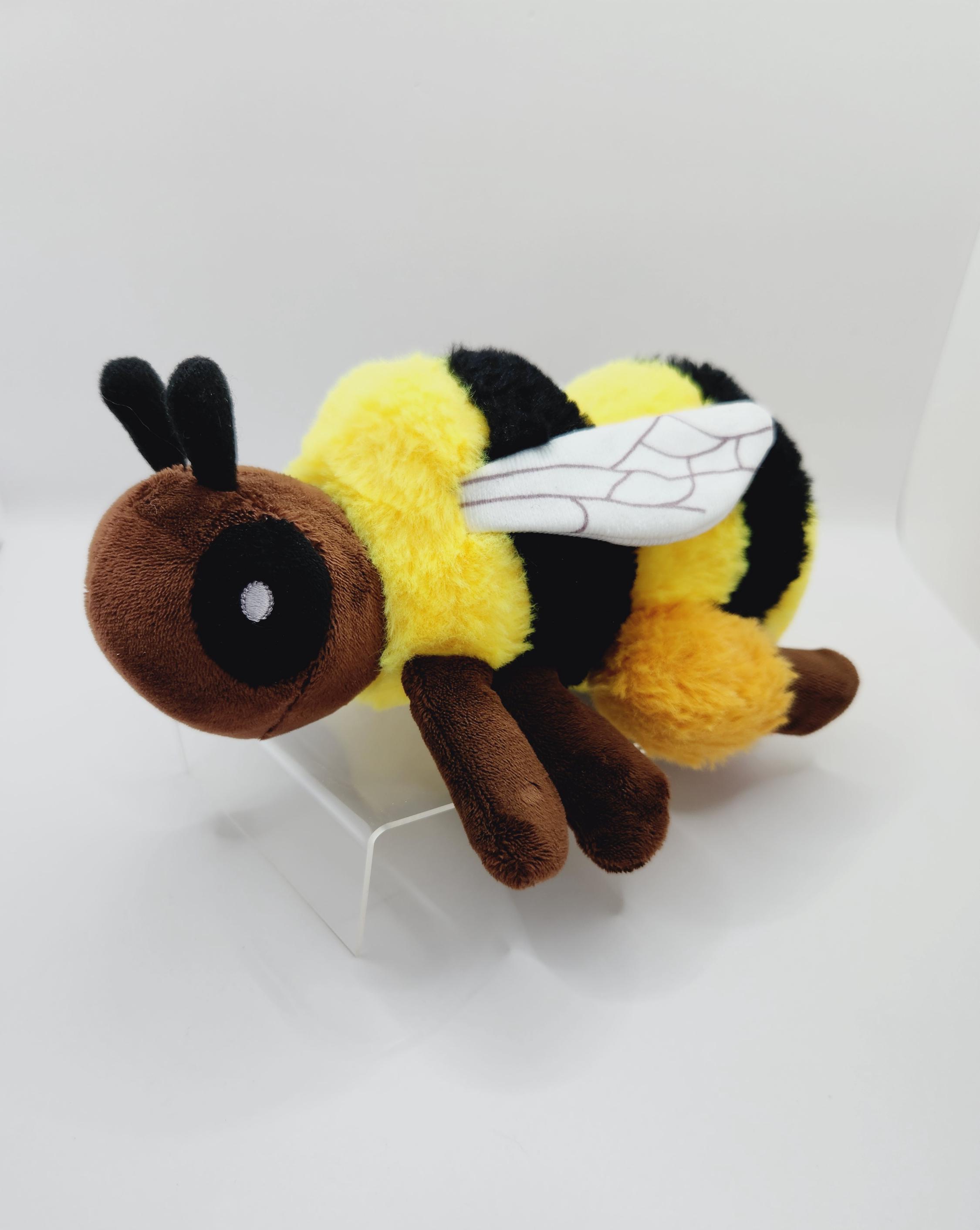 Wild Republic Ecokins Mini Bee, St￭ Animal, 8 Inches, Kids, Plush Toy, Made From Spun Recycled Water Bottles, Eco Friendly, Child's Room Decor