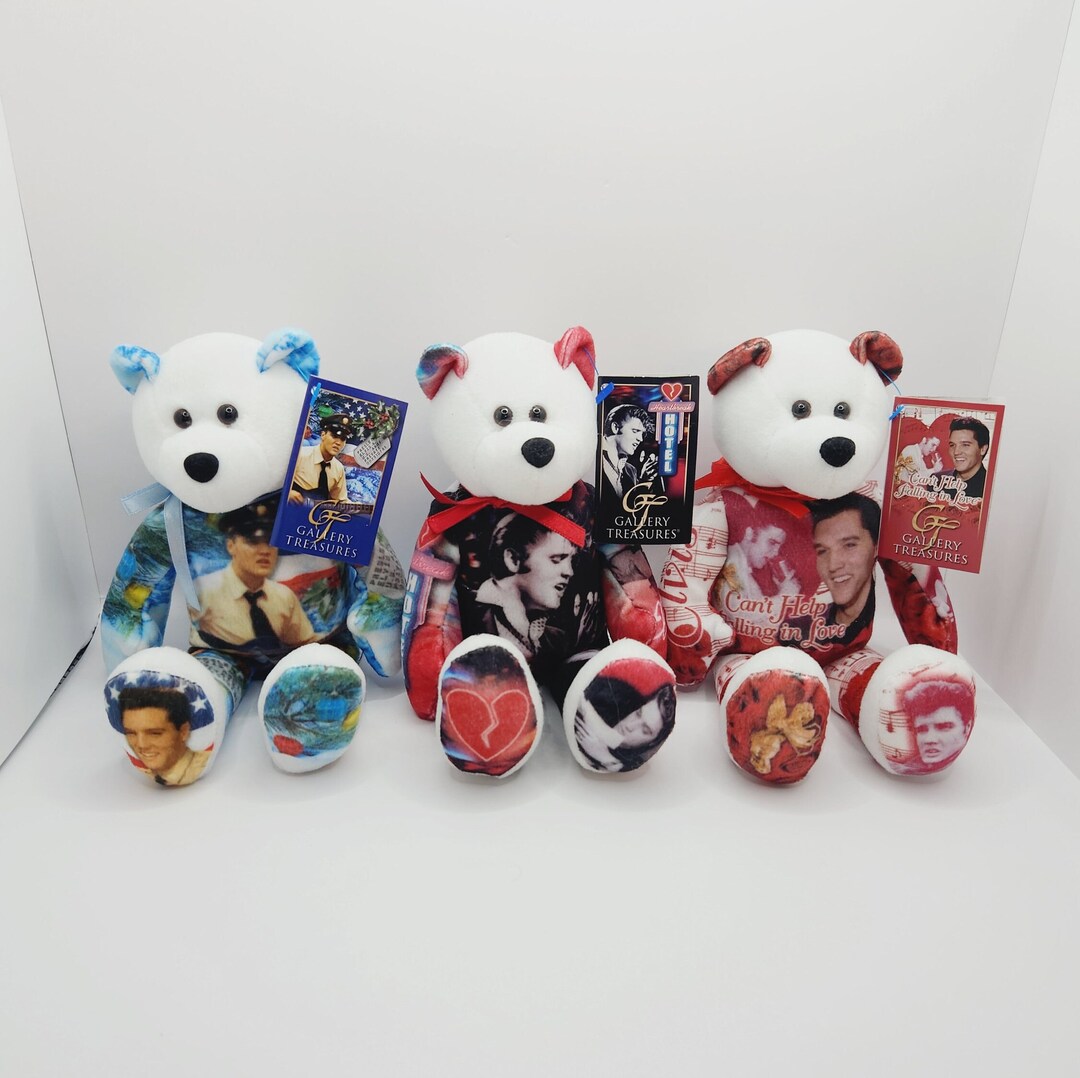 Elvis Presley Plush Bears Limited Edition by Gallery Etsy