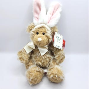 Vintage Russ Bear "Babbit" the Bear Wearing Bunny Ears (9 inch) *Rare*