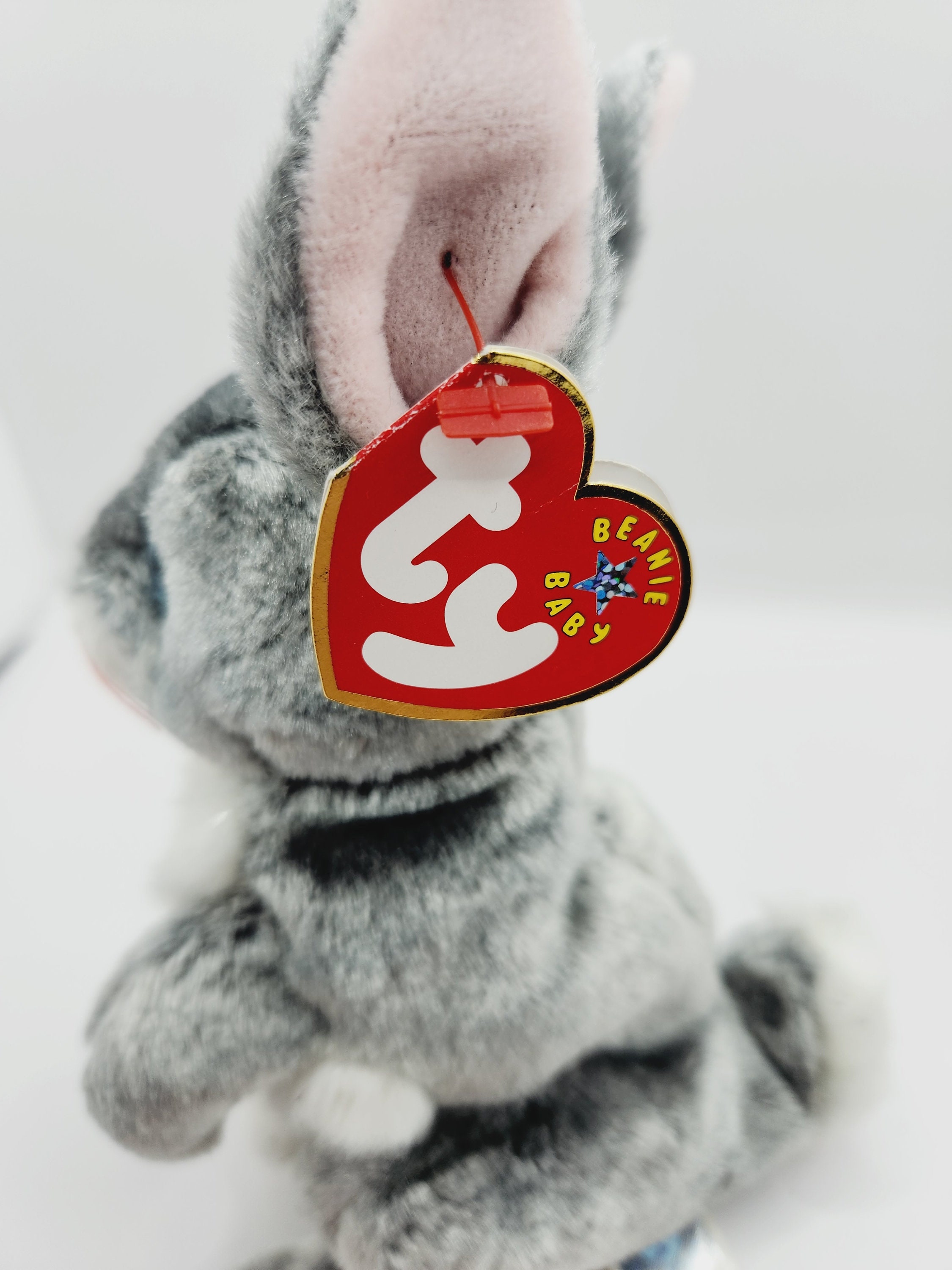 Ty Beanie Baby 'hopper' the Gray Rabbit (7 Inch) - Etsy