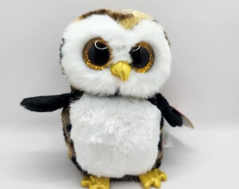Vintage Ty Beanie Boo &#39;Owliver&#39; the Camouflage Owl (6 inch)