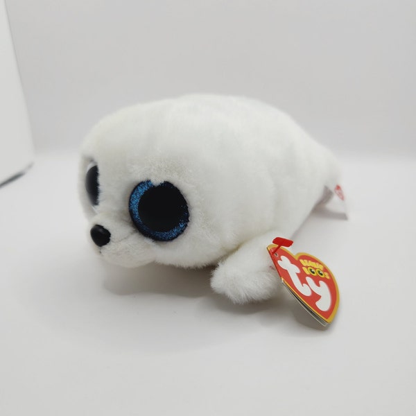 Ty Beanie Boo 'Icy' the White Seal (6 inch) Glitter Eye Version