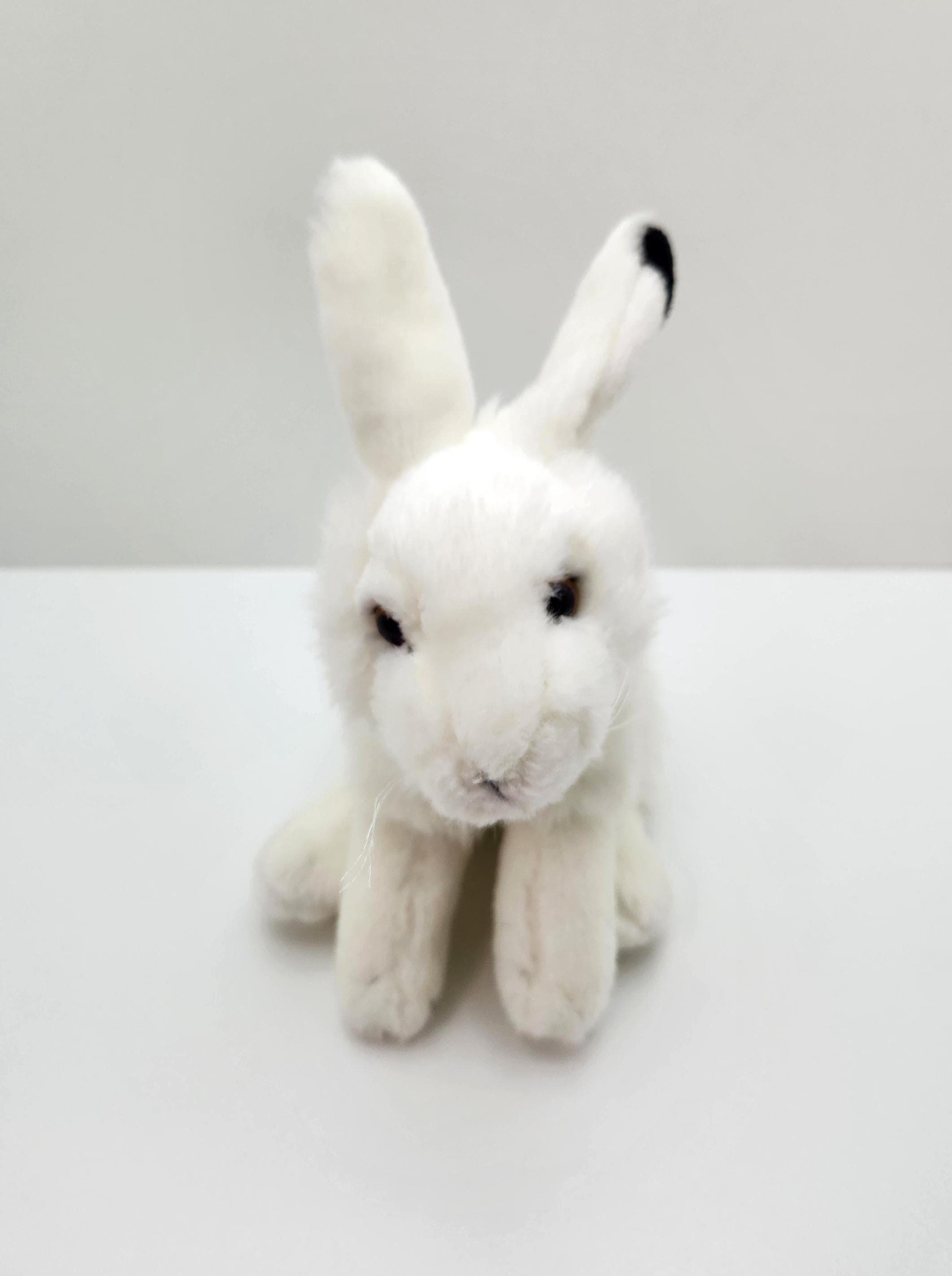 Vintage World Wildlife Fund - WWF Plush White Hare Rabbit (8 Inch