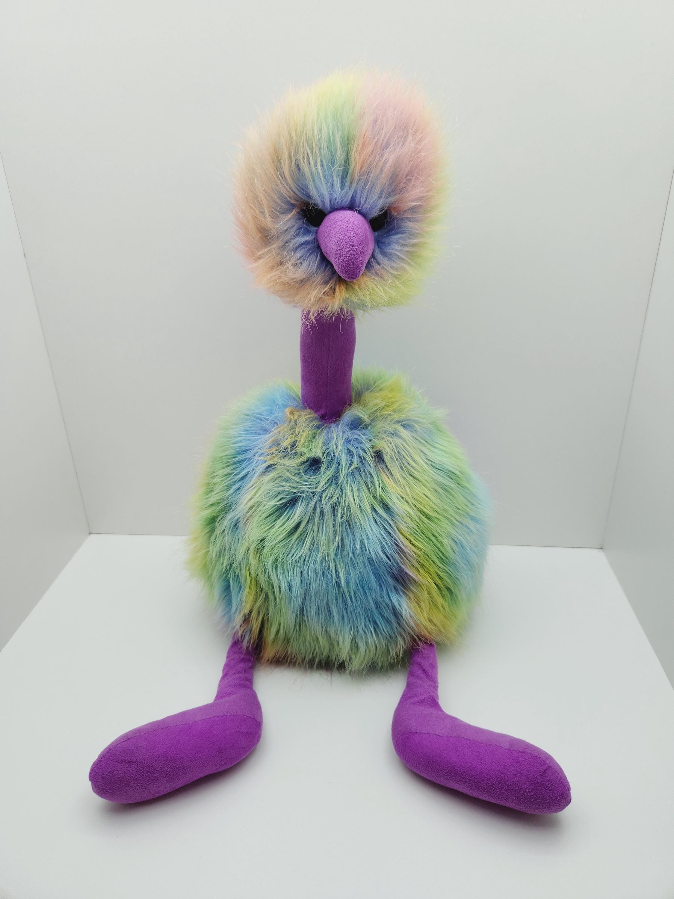 Q*N様 ジェリーキャット Rainbow Pom Pom Bird ダチョウ Jellycat London Pom Pom Rainbow Ostrich Bird Stuffed Animal Toy (s)