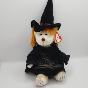Vintage Ty Attic Treasures Collection &#39;Hagatha&#39; the Witch Bear (10 inch)