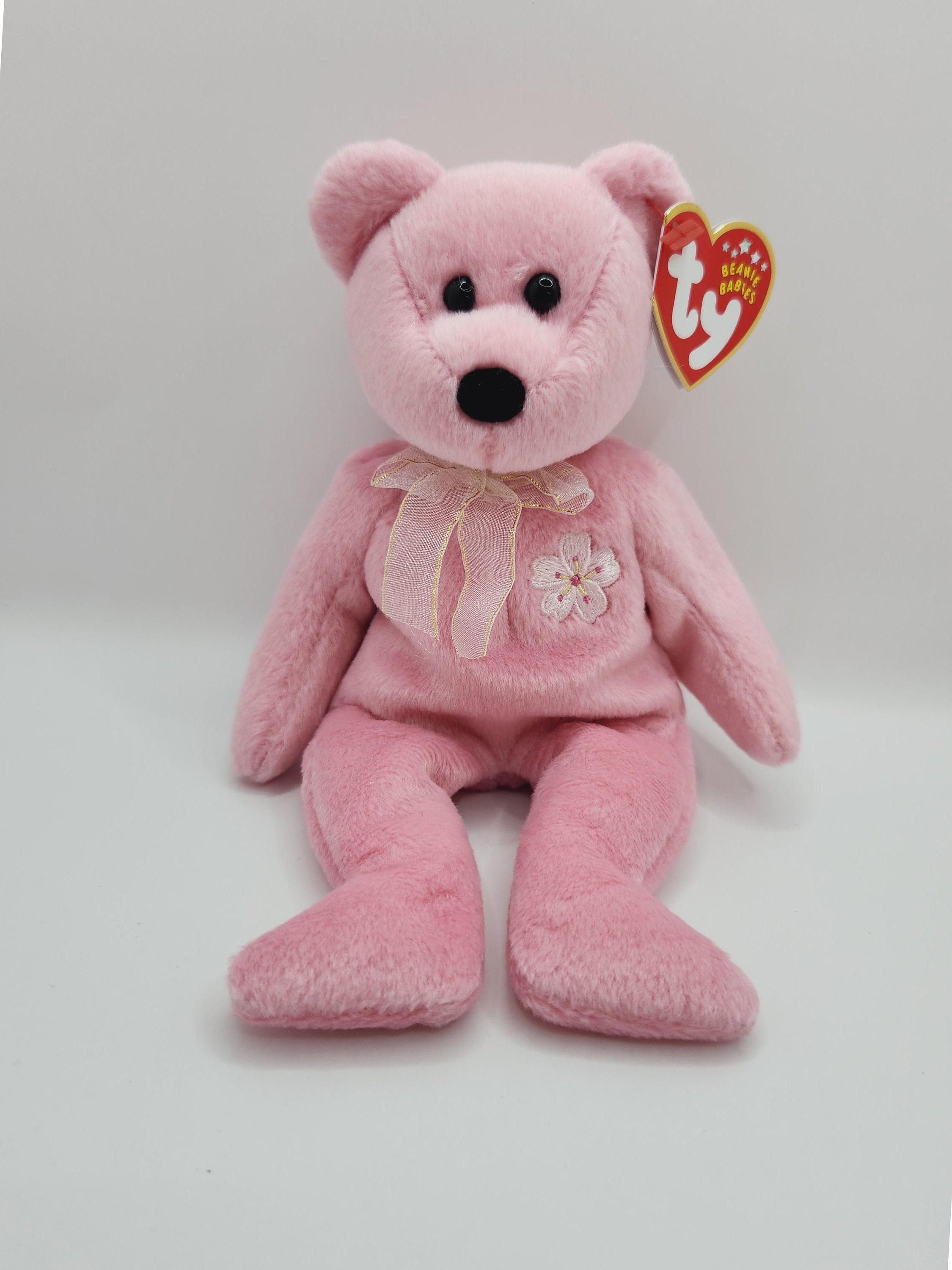 Vintage Ty Beanie Baby 'sakura II' the Pink Bear (8.5 Inch) Japan