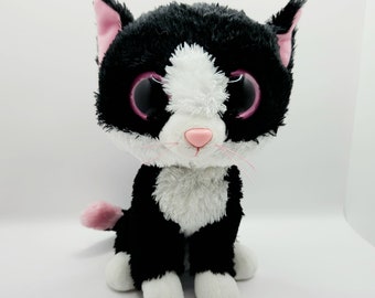 Black and white hot sale cat beanie boo