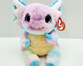 Ty Beanie Bellies Collection "Loxie" the Tie-Dye Axolotl (8 inch)