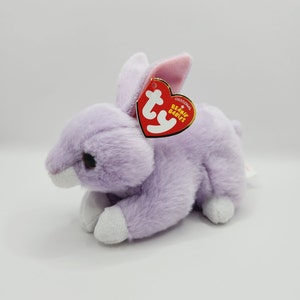 Vintage Ty Beanie Baby &#39;Lilac&#39; the Purple Bunny (6 inch)