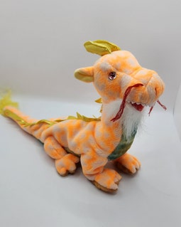 Ty Beanie Baby 'loong' the Orange Dragon - Asia Pacific Exclusive