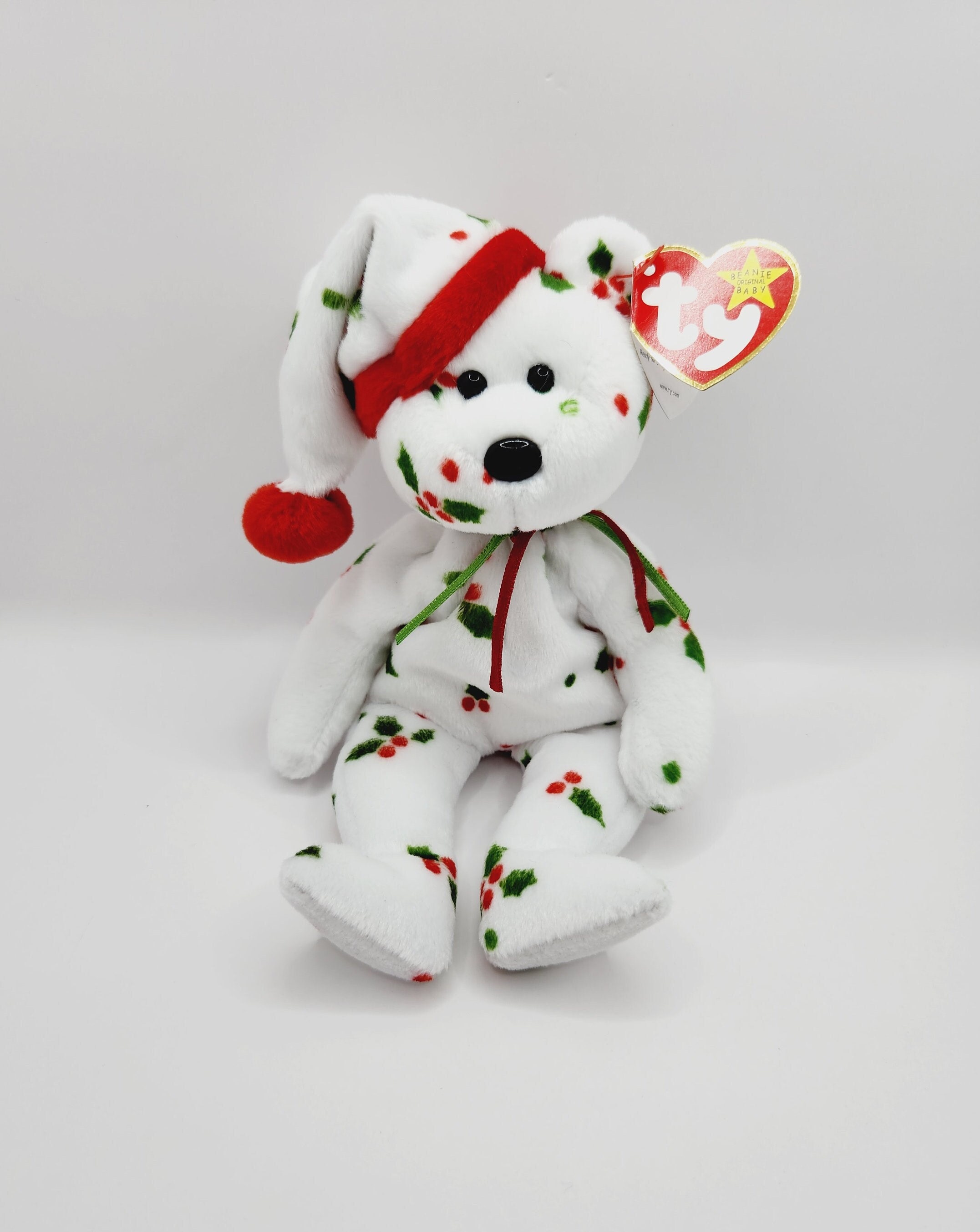 Vintage Ty Beanie Baby 1998 Holiday Teddy the Holiday Bear 8.5 Inch Etsy UK