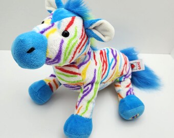GANZ Webkinz ~ Rainbow Zebra (10 Inch) - No Code *rare* - Etsy