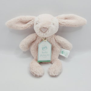 Vintage Jellycat Bashful Blush Bunny Ring Rattle (7 inch)