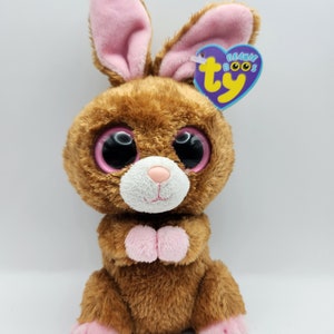 Vintage Ty Beanie Boo &#39;Hopson&#39; Rabbit (6 inch)  *Rare* Purple hang tag