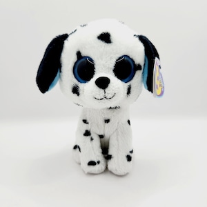 Vintage Ty Beanie Boo &quot;Fetch&quot; Dalmatian Dog (6 inch) Solid Eyes *Rare*
