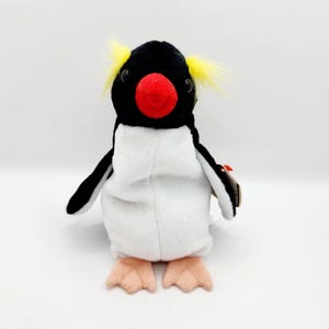 Vintage Ty Beanie Babies "Frigid" il pinguino imperatore (15 cm) - Etichetta appesa stropicciata