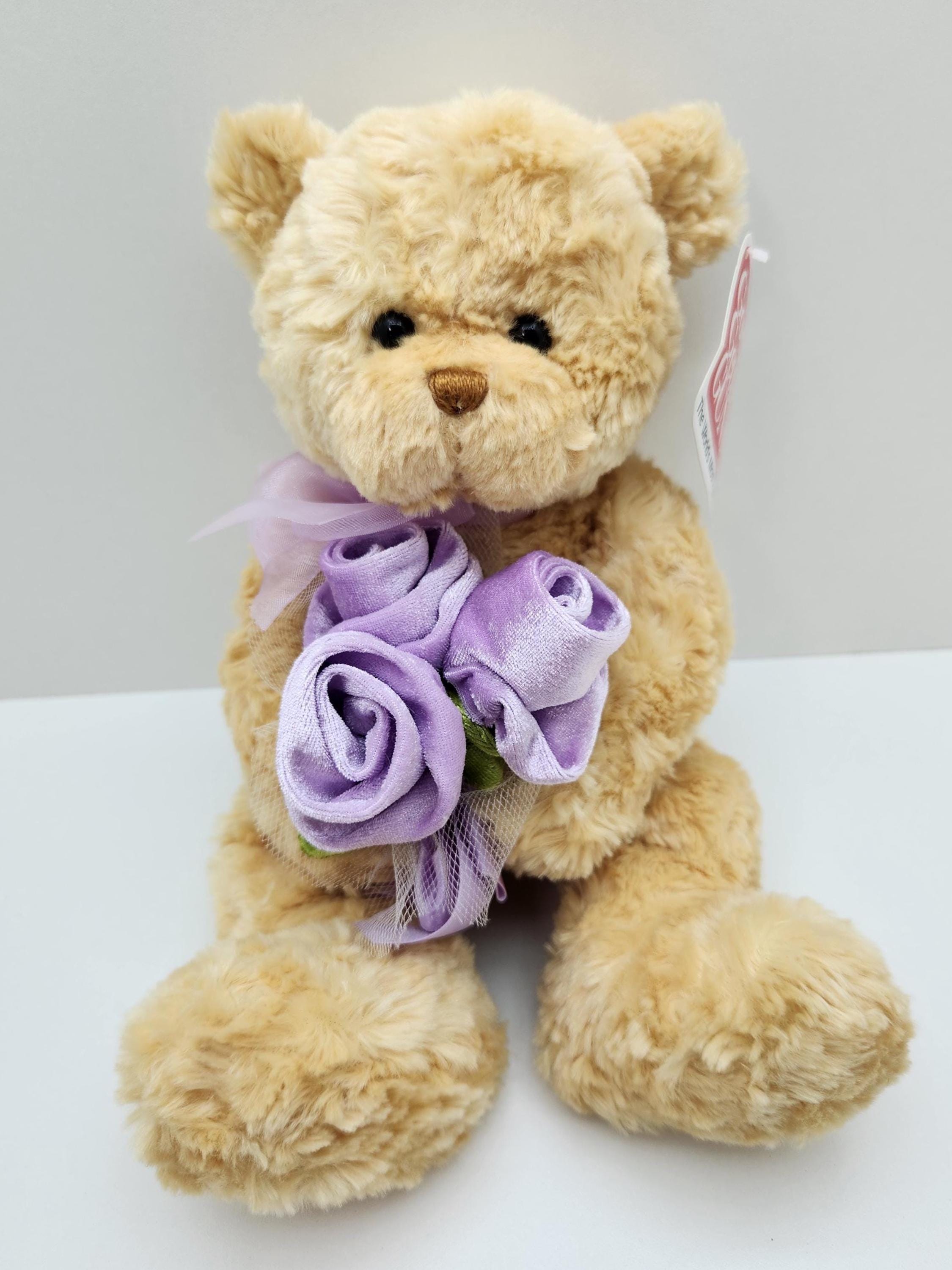 ぬいぐるみ vintage teddy bear with flower Vintage Gund Bear Plush 
