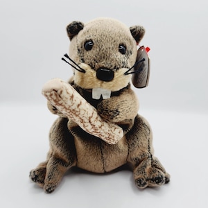 Vintage TY Beanie Baby &#39;Lumberjack&#39; the Beaver (6 inch)