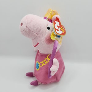 Vintage Ty Beanie Baby 'Peppa Princess' - from Peppa Pig (7 inch)