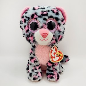 Vintage Ty Beanie Boo &quot;Tasha&quot; the Leopard (6 inch) - Damaged Hang Tag