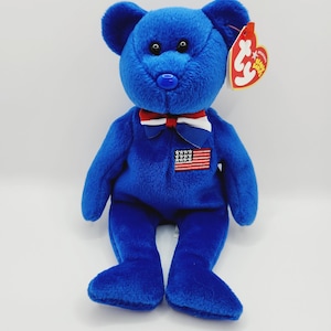 Vintage Ty Beanie Baby 'John' the Patriotic Bear (8.5 inch)