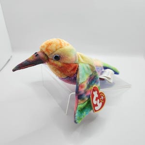 Vintage Ty Beanie Baby &#39;Nectar&#39; il colibrì colorato (6,5 pollici)