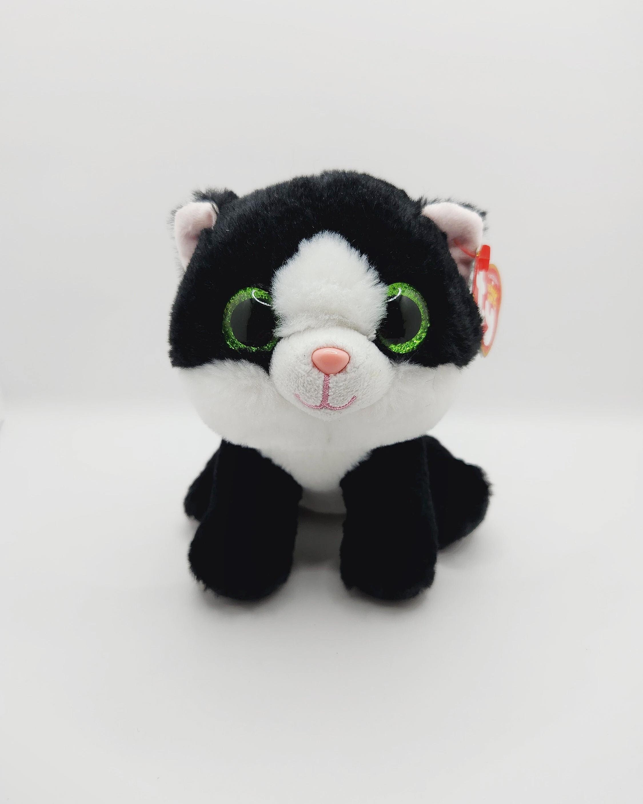 Vintage Ty Beanie Baby 'ava' the Black and White Cat (6 Inch