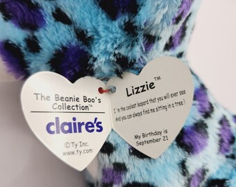 Ty Beanie Boos Stuffed Animal Lizzie Leopard 16" Claires