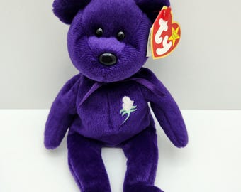 Ty Beanie Baby "Princess" the Princess Diana Bear - Made in Indonesia *Rare Version*